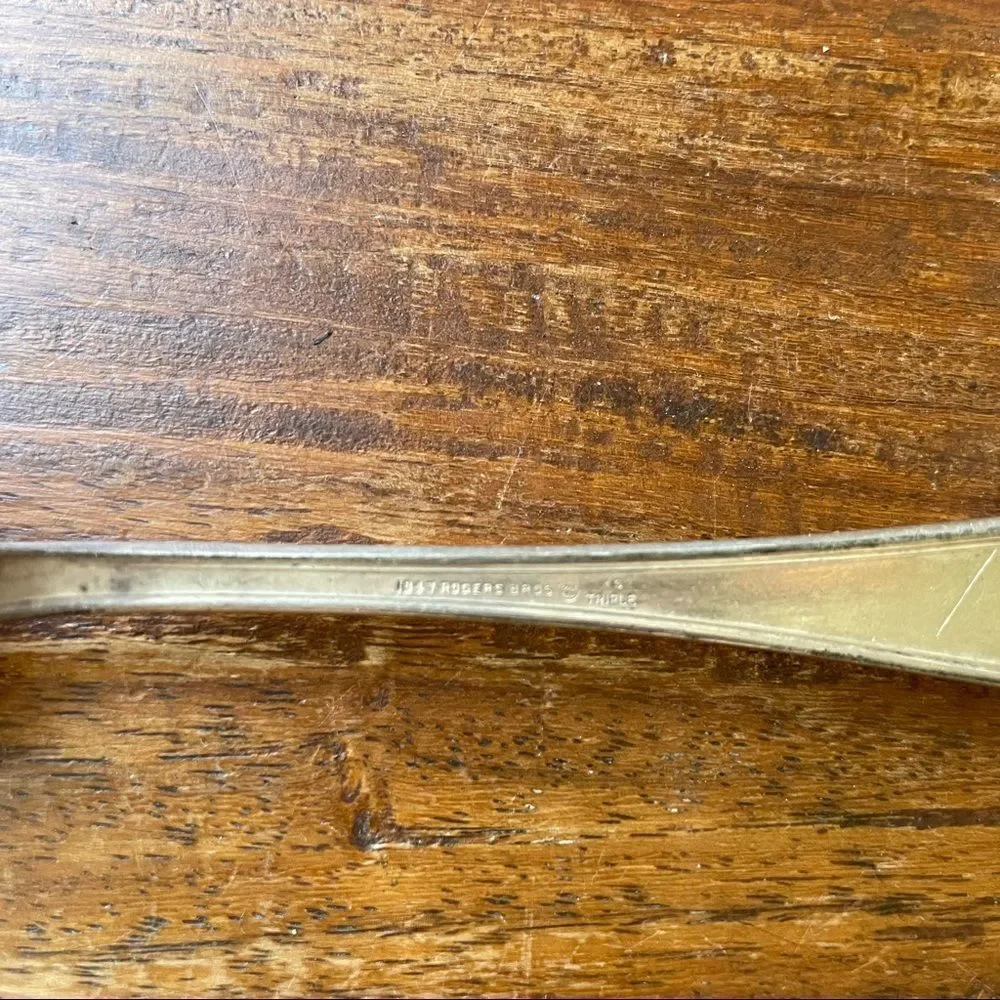 1847 Rogers Bros T Mark VS Triple Cromwell Tea Spoon